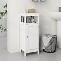 Meuble de Rangement Salle de Bain Blanc à Porte Simple, 1 Personne