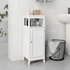 Meuble de Rangement Salle de Bain Blanc à Porte Simple, 1 Personne