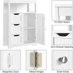 Meuble de salle de bain bas sur pied, finition bois blanc – 1 personne