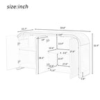 Meuble de rangement 4 portes avec étagères réglables – Bleu marine / Blanc / Noir