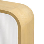 Meuble de rangement 4 portes avec étagères réglables – Bleu marine / Blanc / Noir