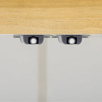 Meuble de rangement 4 portes avec étagères réglables – Bleu marine / Blanc / Noir
