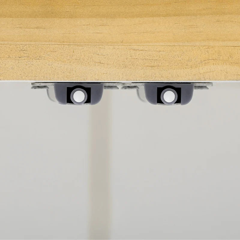 Meuble de rangement 4 portes avec étagères réglables – Bleu marine / Blanc / Noir