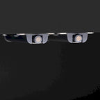 Meuble de rangement 4 portes avec étagères réglables – Bleu marine / Blanc / Noir
