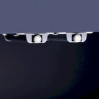 Meuble de rangement 4 portes avec étagères réglables – Bleu marine / Blanc / Noir