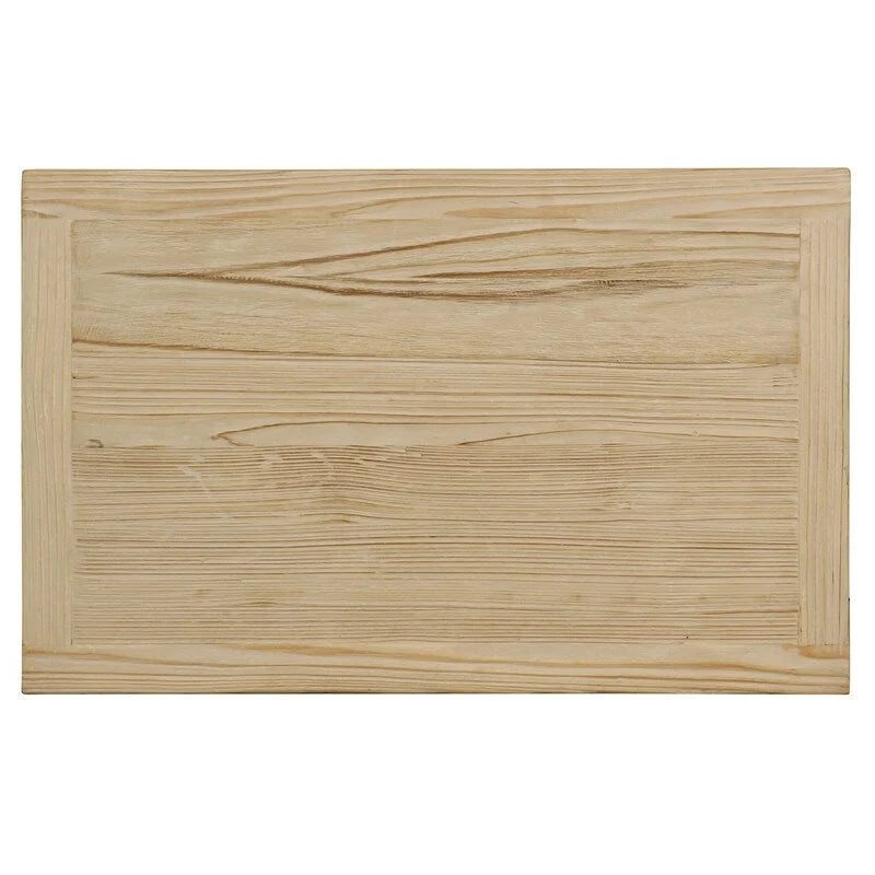 Table de chevet 4 tiroirs beige, pin naturel vieilli, individuelle